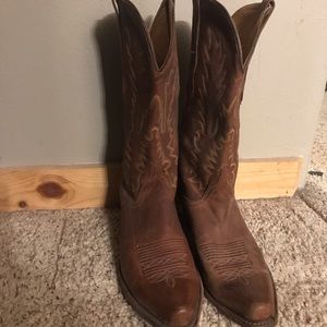 Leather cowgirl boots!